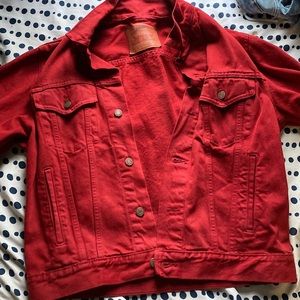 Authentic Vintage Levi Strauss Red Jean Jacket  Mens Medium
